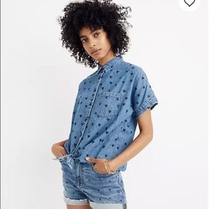Madewell Heart Printed Chambray Shirt